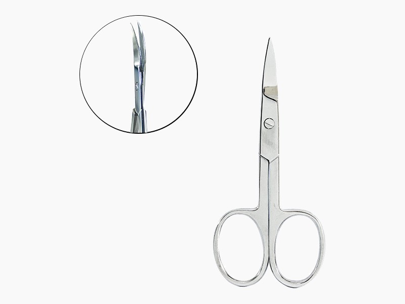 Les ciseaux à envies/cuticules en inox courbés pour manucure