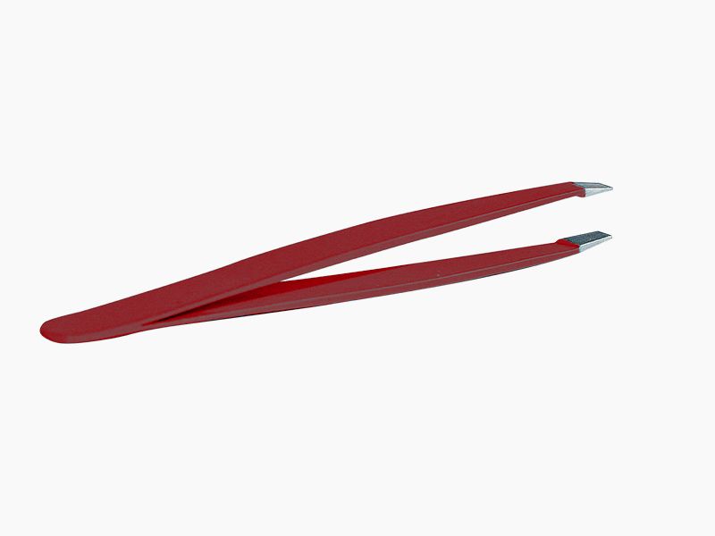 Pince à épiler en inox à mors carrés pour l’épilation des sourcils